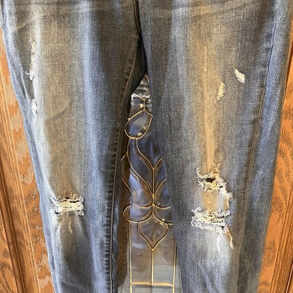 Judy Blue Relaxed Fit Jeans Women's 15 / 32 Distressed 32 x 27 Midrise - Picture 6 of 15